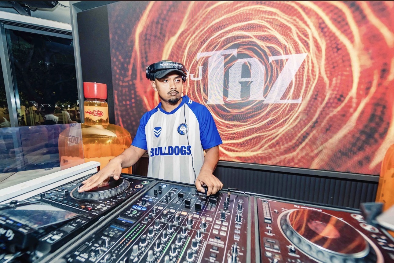 DJ Taz at the decks
